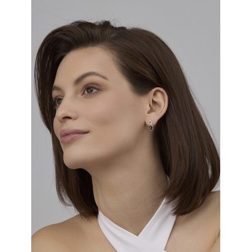 Серьги с сапфирами и бриллиантами из золота 585 пробы