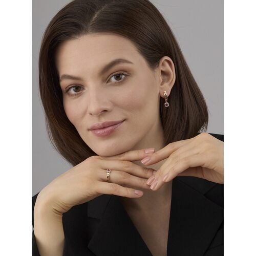 Серьги с рубинами и бриллиантами из золота 585 пробы