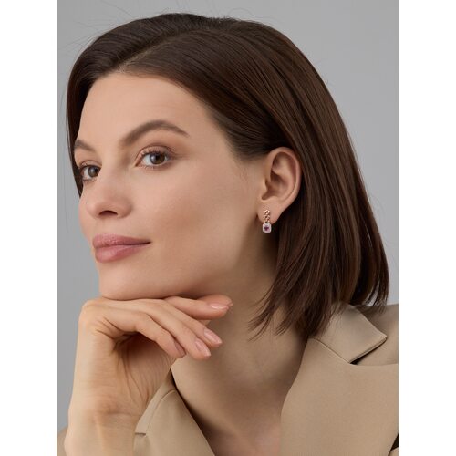 Серьги с рубинами и бриллиантами из золота 585 пробы арт. 26378-103