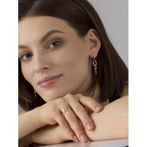 Серьги с бриллиантами из золота 585 пробы