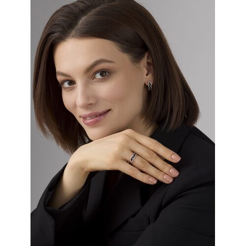 Серьги с сапфирами и бриллиантами из золота 585 пробы