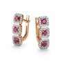 Серьги с рубинами и бриллиантами из золота 585 пробы арт. 26452-103