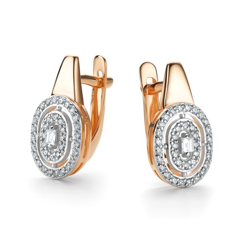 Серьги с бриллиантами из золота 585 пробы