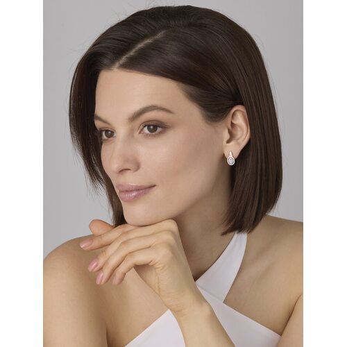 Серьги с бриллиантами из золота 585 пробы