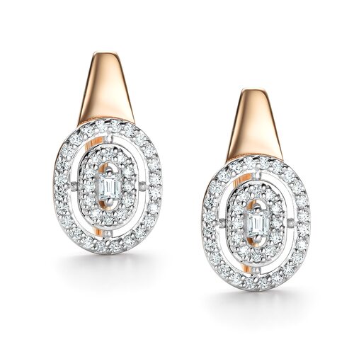 Серьги с бриллиантами из золота 585 пробы