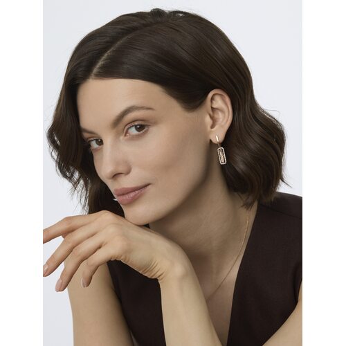 Серьги с бриллиантами из золота 585 пробы