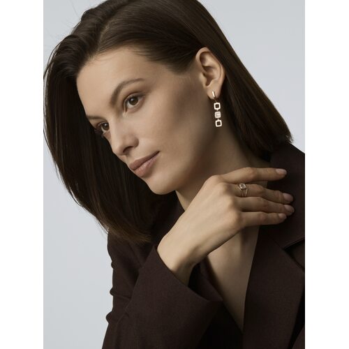 Серьги с бриллиантаим из золота 585 пробы