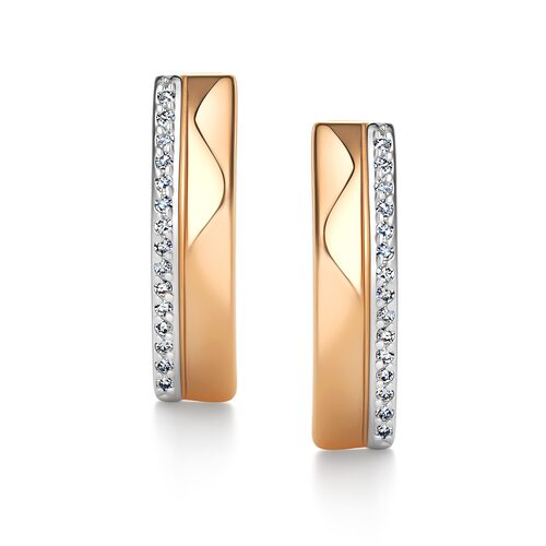 Серьги с бриллиантами из золота 585 пробы