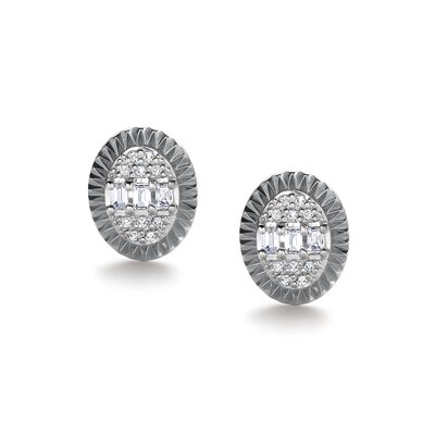 Серьги с бриллиантами из белого золота 585 пробы