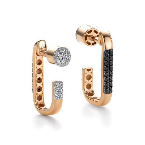 Серьги с бриллиантами из золота 585 пробы