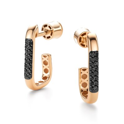 Серьги с бриллиантами из золота 585 пробы