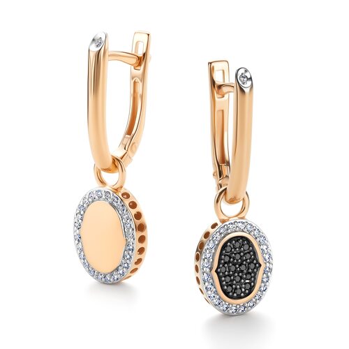 Серьги с бриллиантами из золота 585 пробы