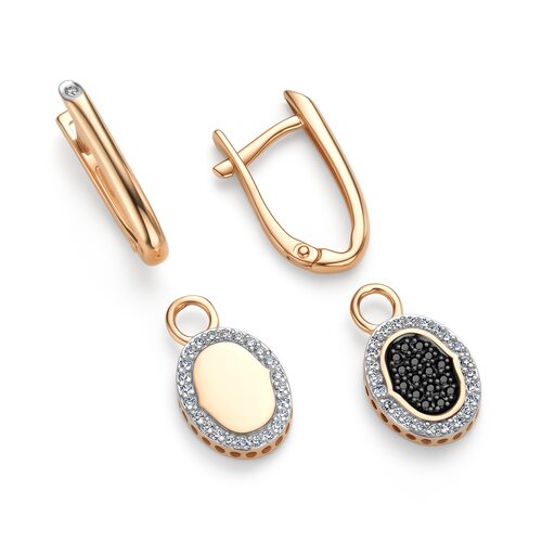 Серьги с бриллиантами из золота 585 пробы