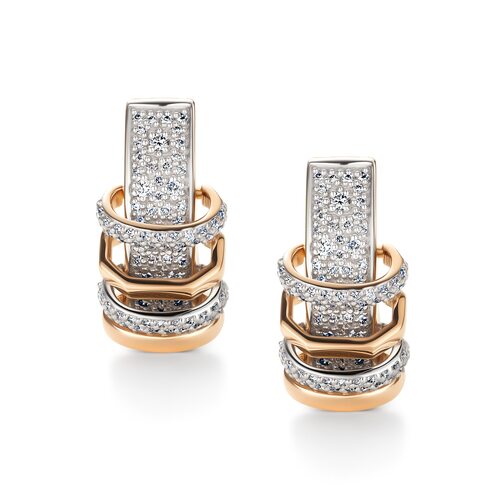 Серьги с бриллиантами из золота 585 пробы