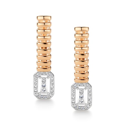 Серьги с бриллиантами из золота 585 пробы