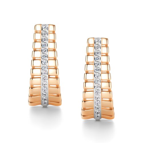 Серьги с бриллиантами из золота 585 пробы