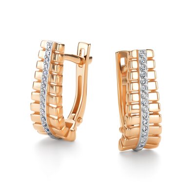 Серьги с бриллиантами из золота 585 пробы