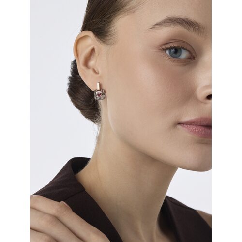 Серьги с рубинами и бриллиантами из золота 585 пробы