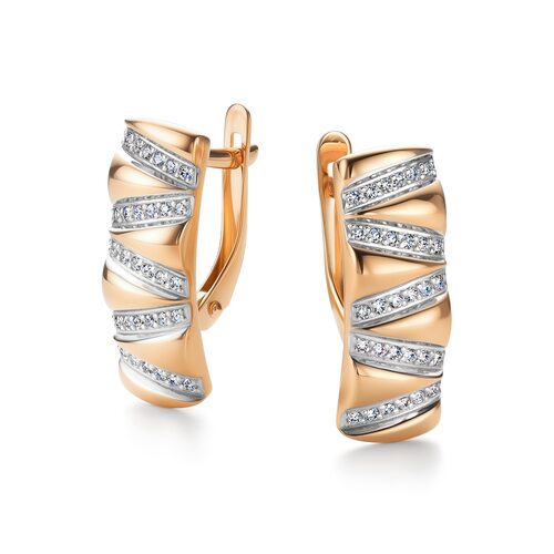 Серьги с бриллиантами из золота 585 пробы