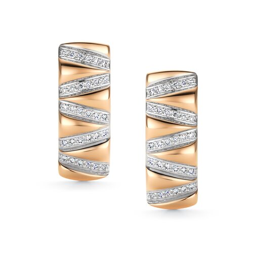 Серьги с бриллиантами из золота 585 пробы