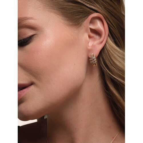 Серьги с бриллиантами из золота 585 пробы арт. 26726-100