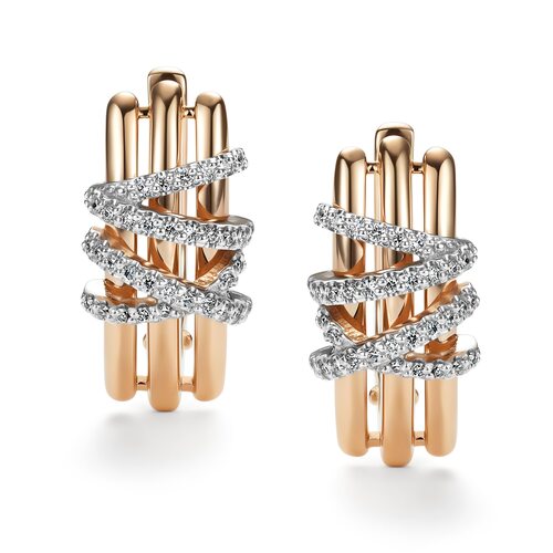 Серьги с бриллиантами из золота 585 пробы