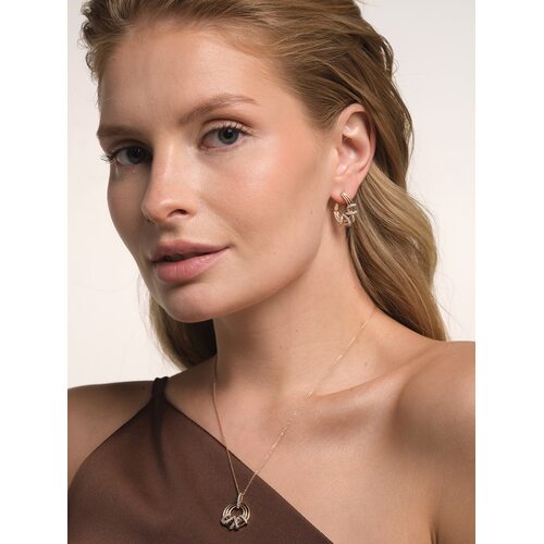 Серьги с бриллиантами из золота 585 пробы