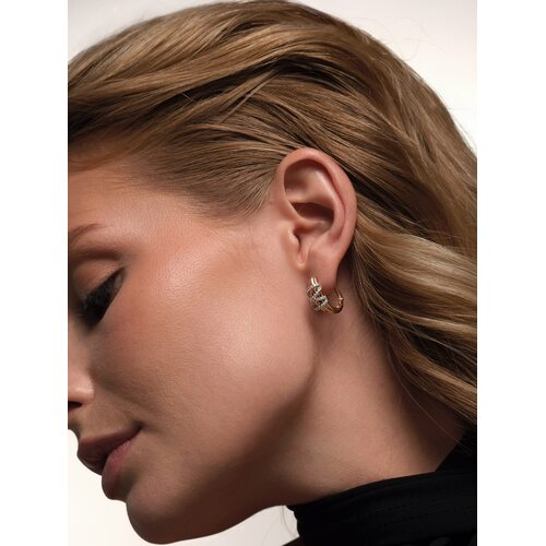 Серьги с бриллиантами из золота 585 пробы арт. 26730-100