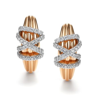 Серьги с бриллиантами из золота 585 пробы