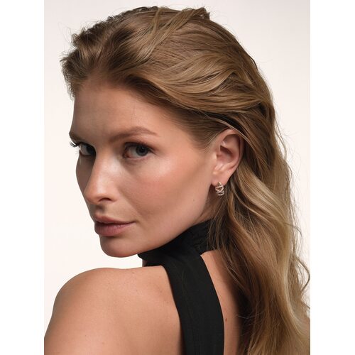 Серьги с бриллиантами из золота 585 пробы арт. 26730-100