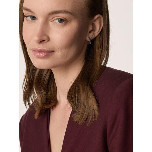 Серьги с бриллиантами из белого золота 585 пробы