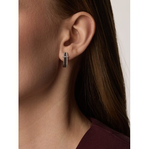 Серьги с бриллиантами из белого золота 585 пробы