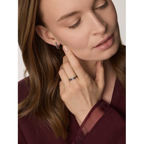 Серьги с бриллиантами из белого золота 585 пробы