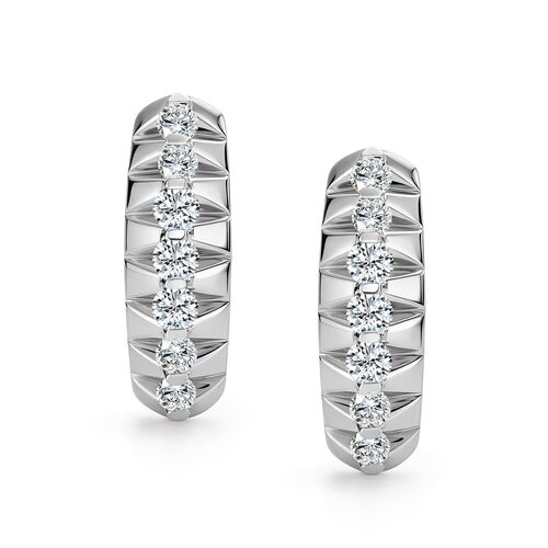 Серьги с бриллиантами из белого золота 585 пробы