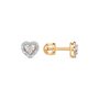 Серьги "Сердца" с бриллиантами из золота 585 пробы