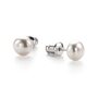 Серьги с жемчугом из серебра 925 пробы