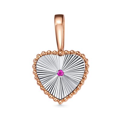 Подвеска-талисман "Любовь" с рубином из золота 585 пробы
