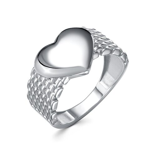 Кольцо "Сердце" из серебра 925 пробы