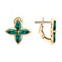 Серьги "Цветы" с изумрудами из золота 585 пробы арт. 3020777