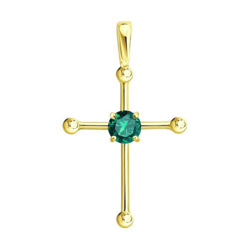 Подвеска с изумрудом из золота 585 пробы