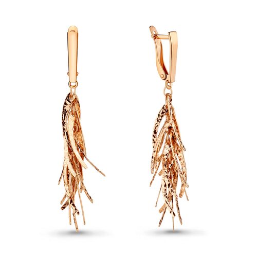 Серьги из серебра 925 пробы с позолотой