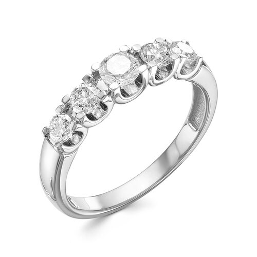 Кольцо с бриллиантами из белого золота 585 пробы