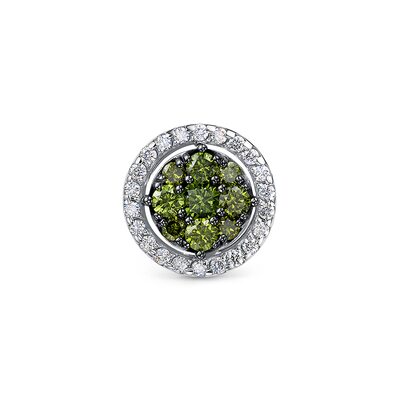 Подвеска с бриллиантами из белого золота 585 пробы