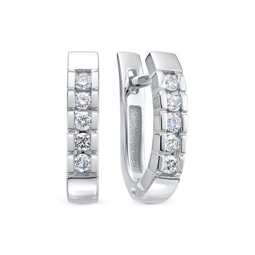 Серьги с бриллиантами из белого золота 585 пробы