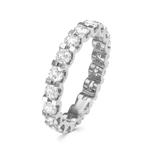 Кольцо с бриллиантами из белого золота 585 пробы