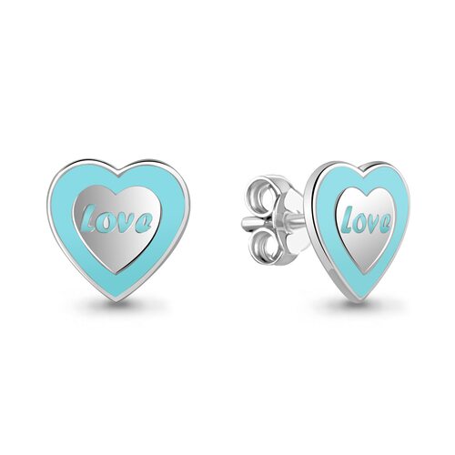 Серьги с эмалью из серебра 925 пробы