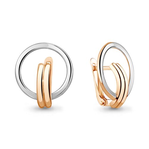 Серьги из серебра 925 пробы с позолотой