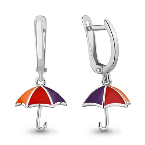 Серьги с эмалью из серебра 925 пробы