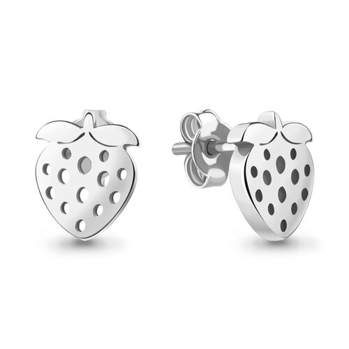 Серьги "Клубнички" из серебра 925 пробы