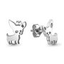 Серьги "Собачки" из серебра 925 пробы